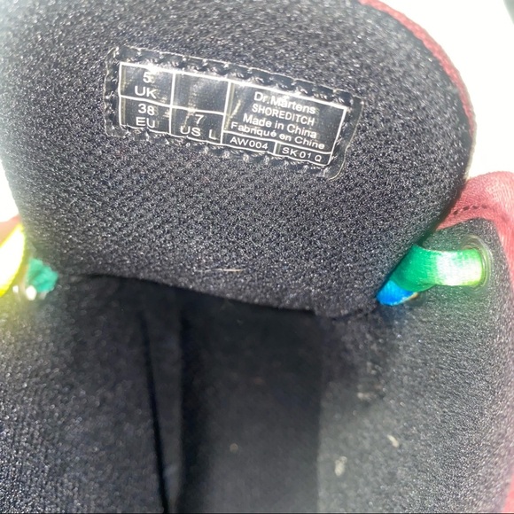 Dr Martens shoreditch  Burgundy Canvas Boots size 7 doc hi shoes - Picture 5 of 5